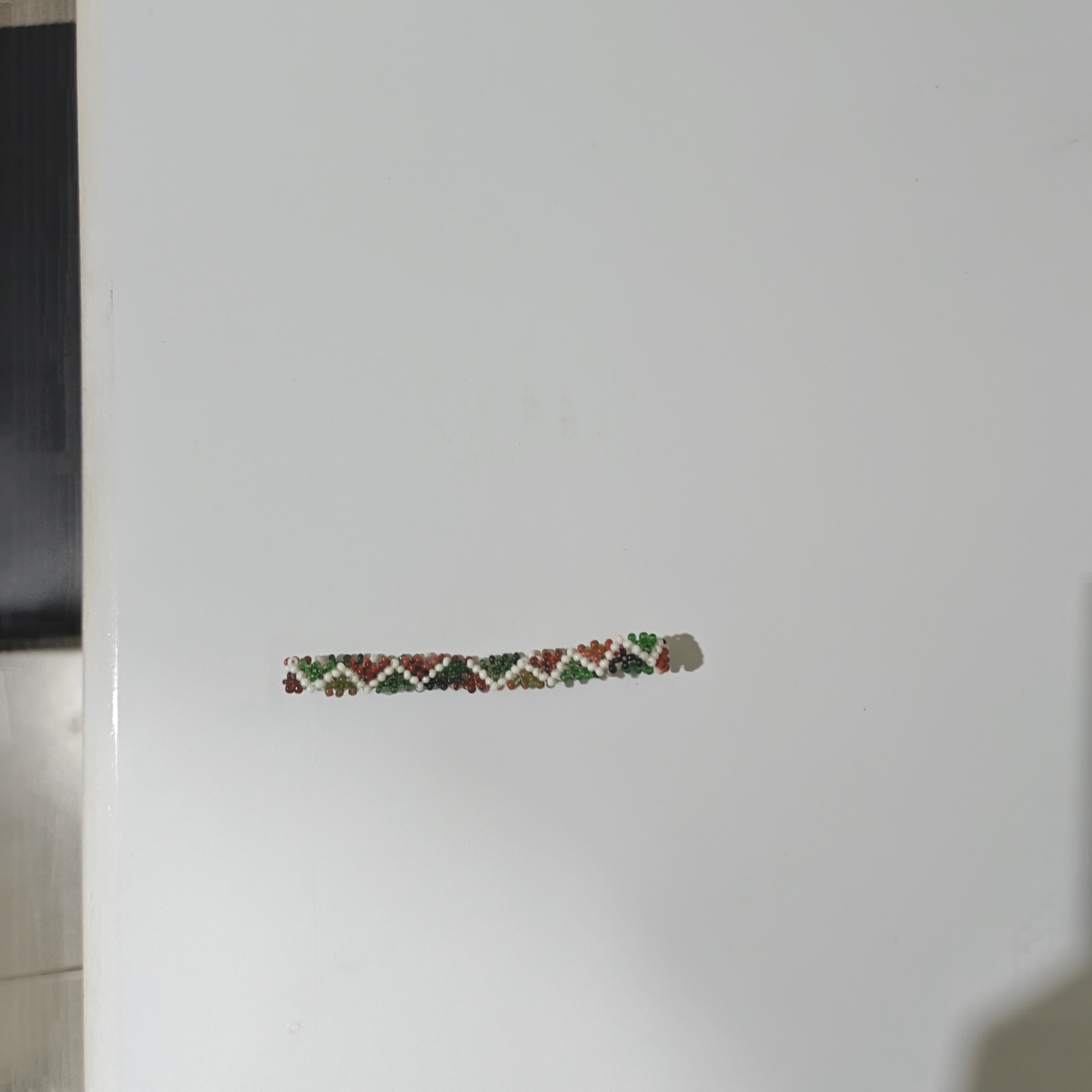 Multicolor Geometric Pattern Beaded Bracelet