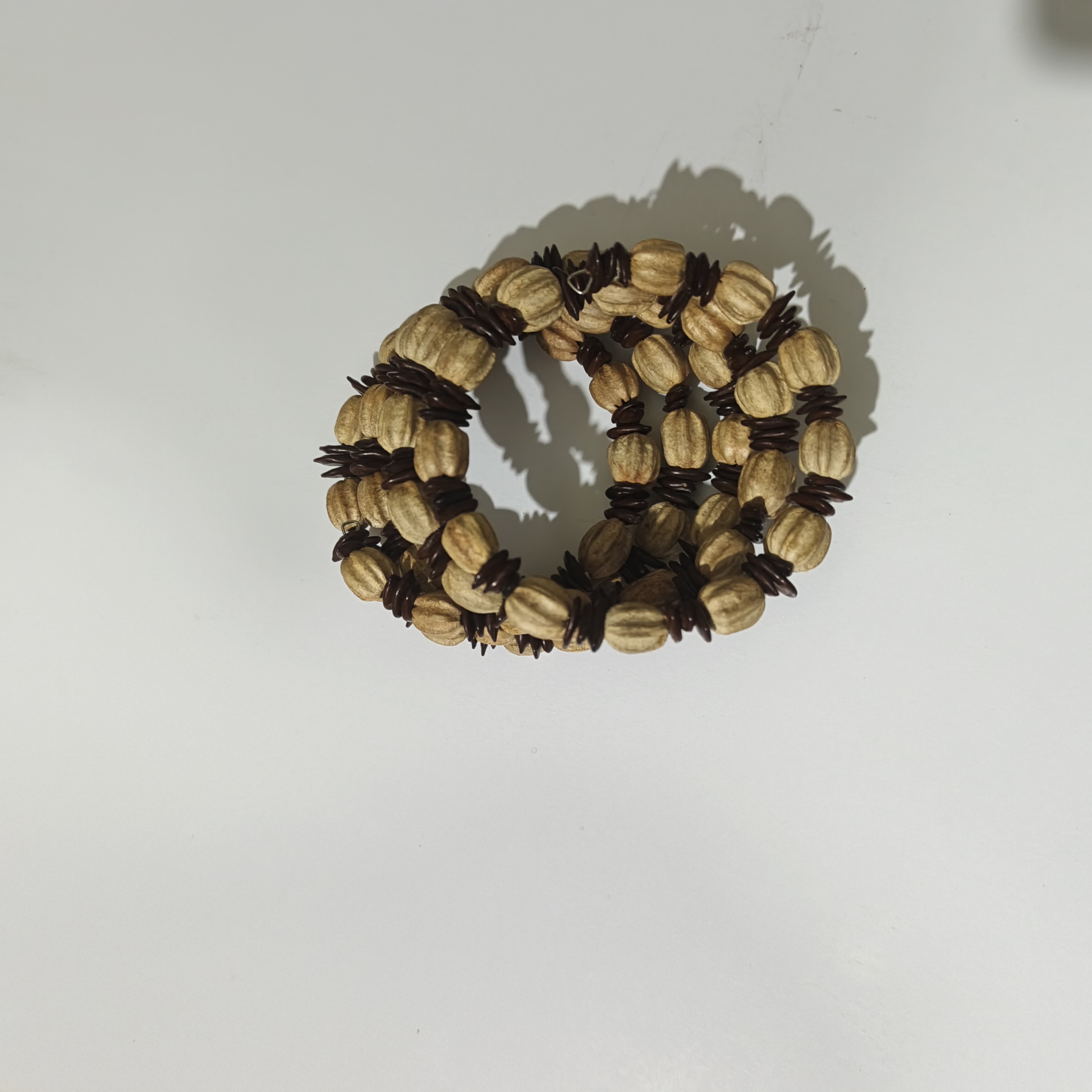 Spiral Natural Seed Bead Coil Bracelet